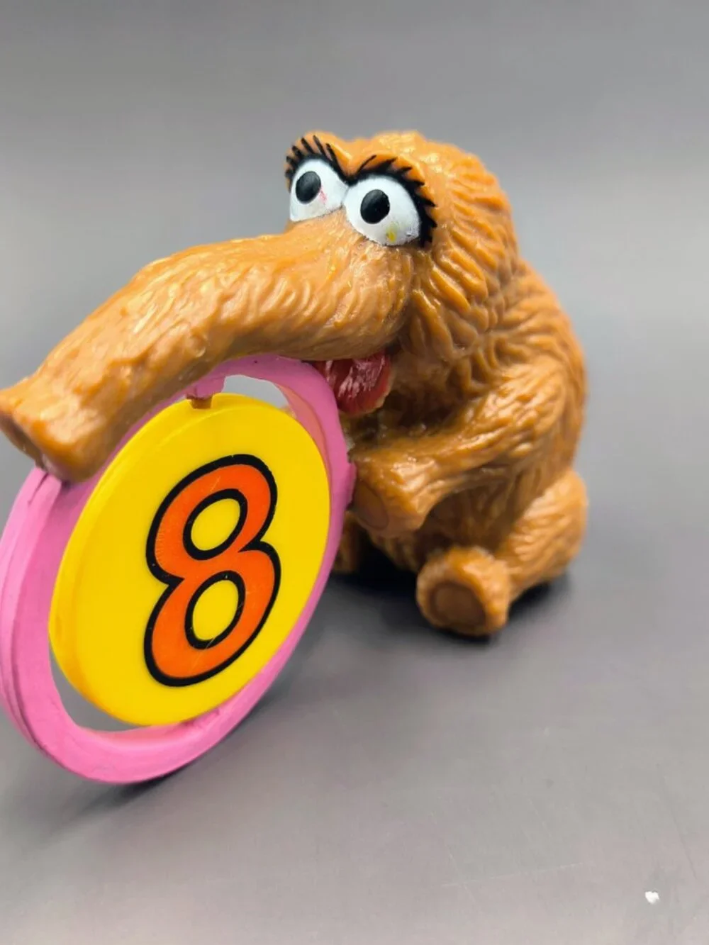 Sesame Street Snuffy Mr Snuffleupagus Age 8 Cake Topper - Spinning Number Figure